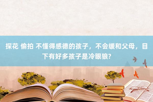 探花 偷拍 不懂得感德的孩子，不会缓和父母，目下有好多孩子是冷眼狼?