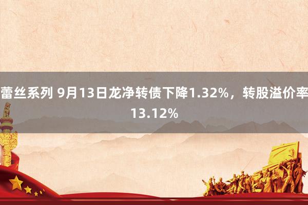 蕾丝系列 9月13日龙净转债下降1.32%，转股溢价率13.12%