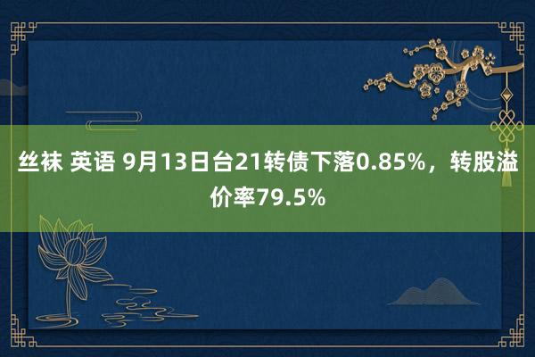 丝袜 英语 9月13日台21转债下落0.85%，转股溢价率79.5%