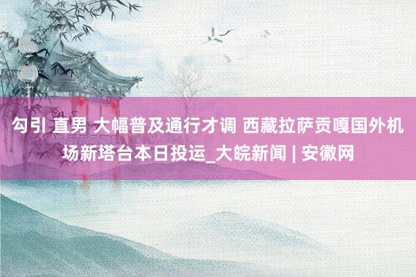 勾引 直男 大幅普及通行才调 西藏拉萨贡嘎国外机场新塔台本日投运_大皖新闻 | 安徽网