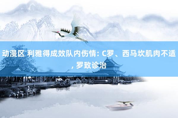 动漫区 利雅得成效队内伤情: C罗、西马坎肌肉不适， 罗致诊治