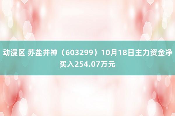 动漫区 苏盐井神（603299）10月18日主力资金净买入254.07万元