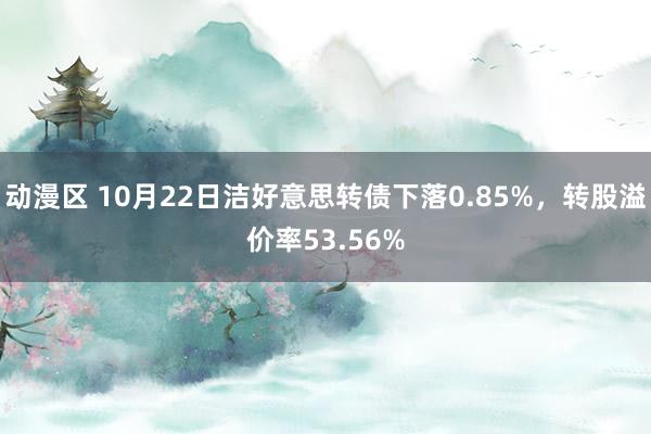 动漫区 10月22日洁好意思转债下落0.85%，转股溢价率53.56%