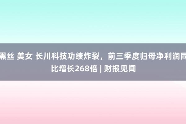 黑丝 美女 长川科技功绩炸裂，前三季度归母净利润同比增长268倍 | 财报见闻