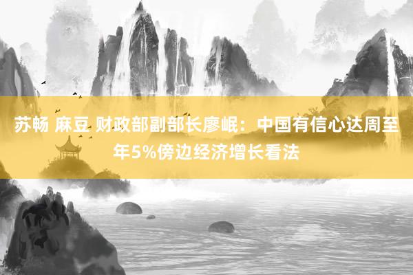 苏畅 麻豆 财政部副部长廖岷：中国有信心达周至年5%傍边经济增长看法