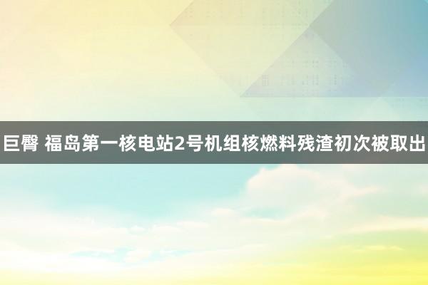 巨臀 福岛第一核电站2号机组核燃料残渣初次被取出