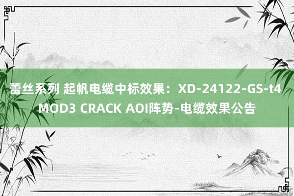 蕾丝系列 起帆电缆中标效果：XD-24122-GS-t4 MOD3 CRACK AOI阵势-电缆效果公告