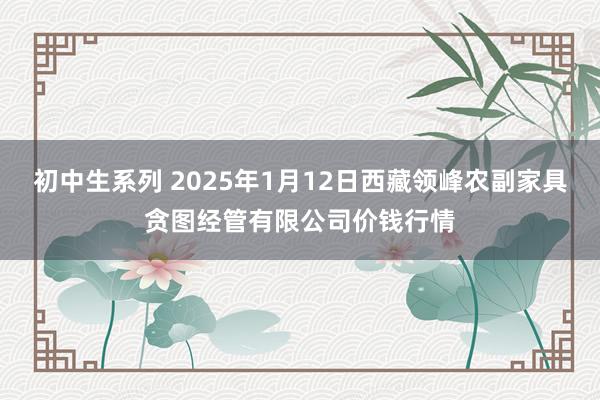 初中生系列 2025年1月12日西藏领峰农副家具贪图经管有限公司价钱行情