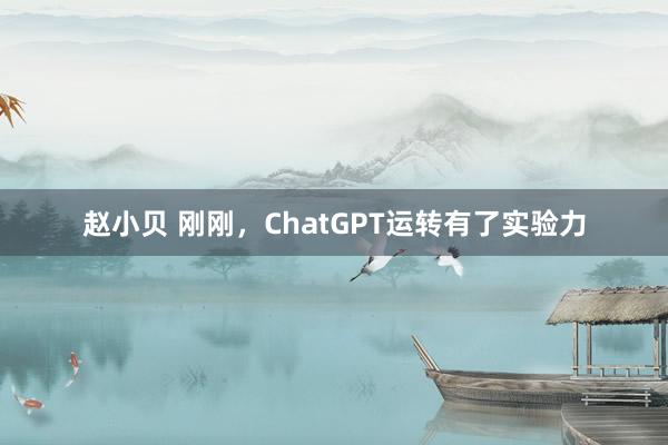 赵小贝 刚刚，ChatGPT运转有了实验力